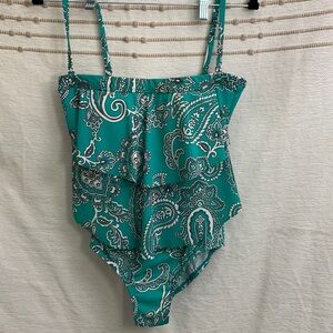 ☀️Jantzen 🏖️Size 8 Light Teal Layered Front Adjustable Straps Great  Condition